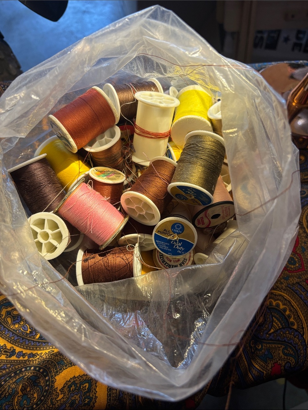35 + vintage sewing thread bundle